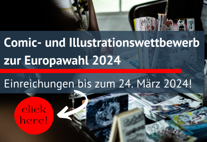 Visual des Comic- und Illustrationswettbewerbs zur Europawahl 2024