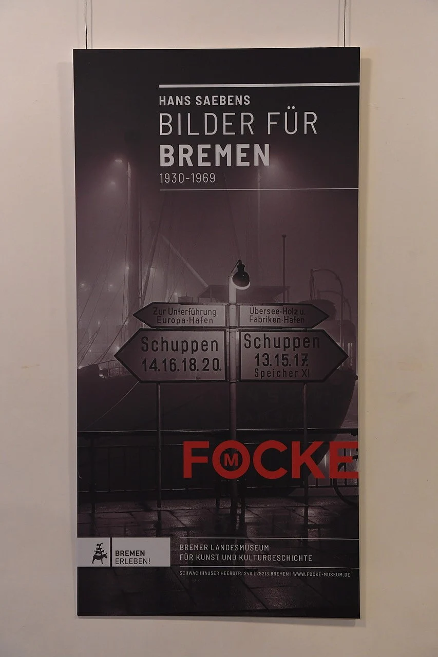 Plakat Ausstellung &bdquo;Bilder f&uuml;r Bremen&ldquo; (1930-1969) von Hans Saebens