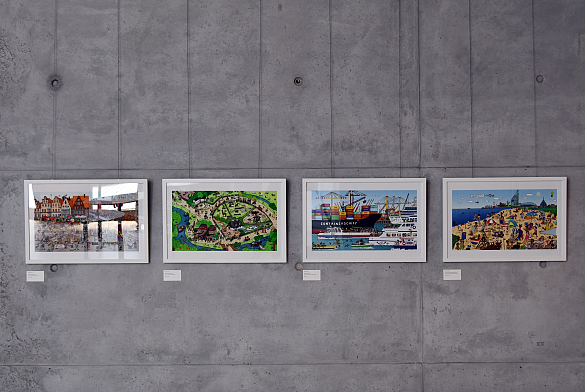 Verschiedene Bilder der Ausstellung.