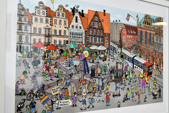 Wimmelbild von Bremen.