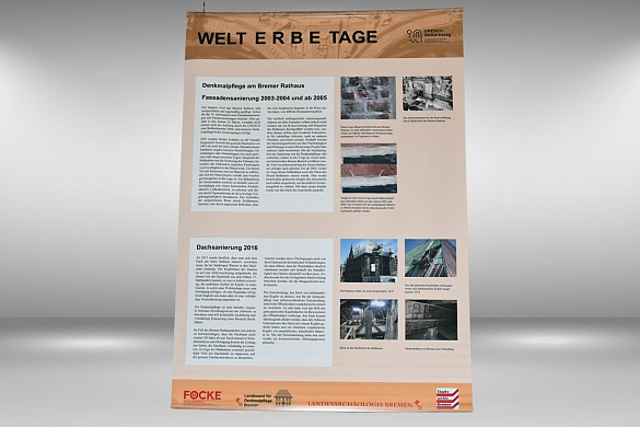 Bilder zur Ausstellung die an der Wand der Landesvertretung Bremen hängen. Es geht um das Bremer Rathaus. Bilder zur Ausstellung die an der Wand der Landesvertretung Bremen hängen. Es geht um das Bremer Rathaus.